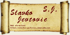 Slavko Jevtović vizit kartica